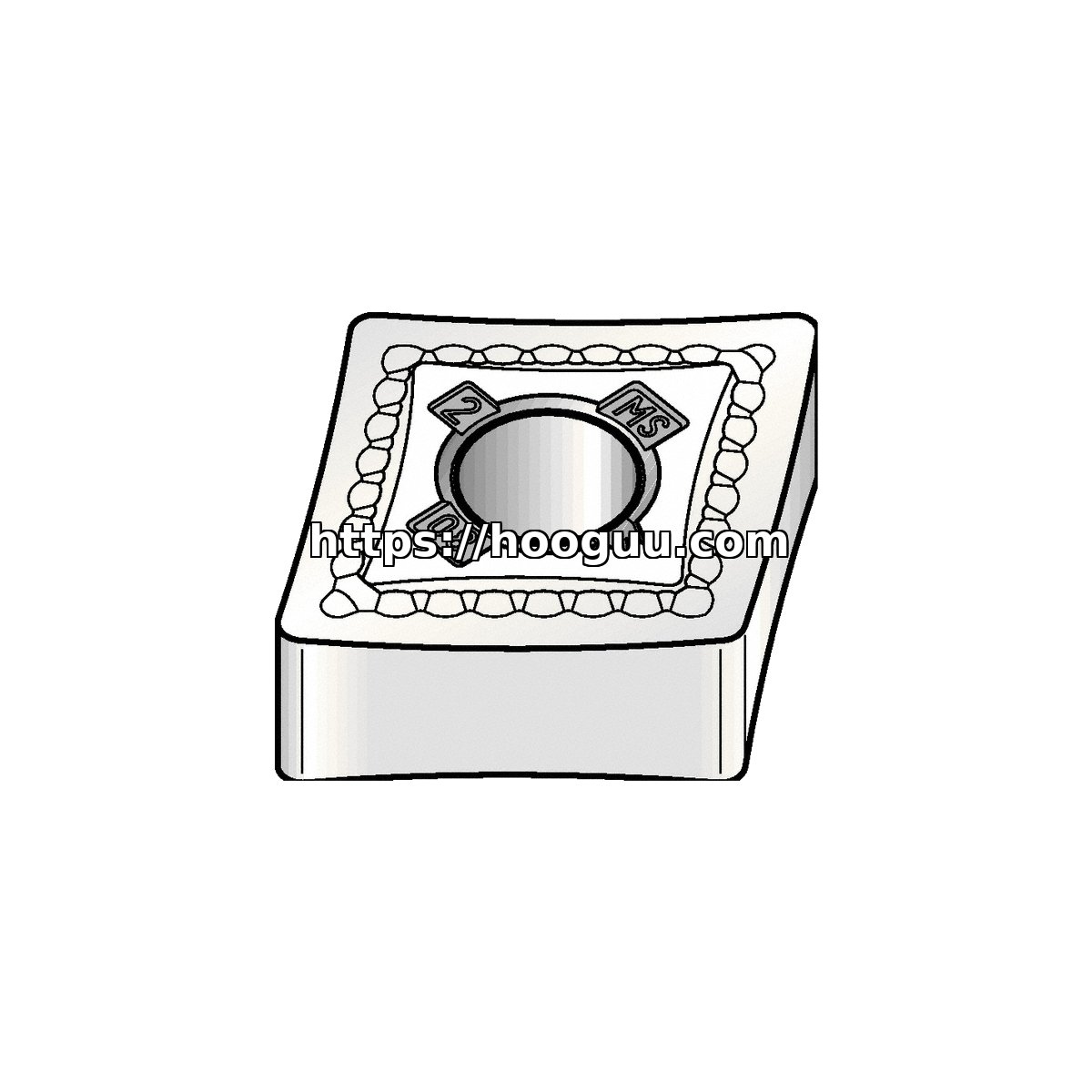 Original Kennametal CNMG642MS Carbide Turning Insert - Diamond 80° | Non-ferrous KCU10 CNMG642MS KCU10