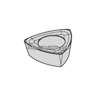Original Kennametal WPGX030204LD080 KC725M Carbide Milling Insert - Trigon 80° | Stainless Steel