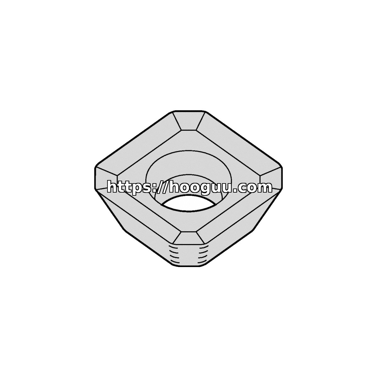 Original Kennametal SEHT43A6 Carbide Milling Insert - Square | Aluminum, Non-ferrous SEHT1204AFN K68