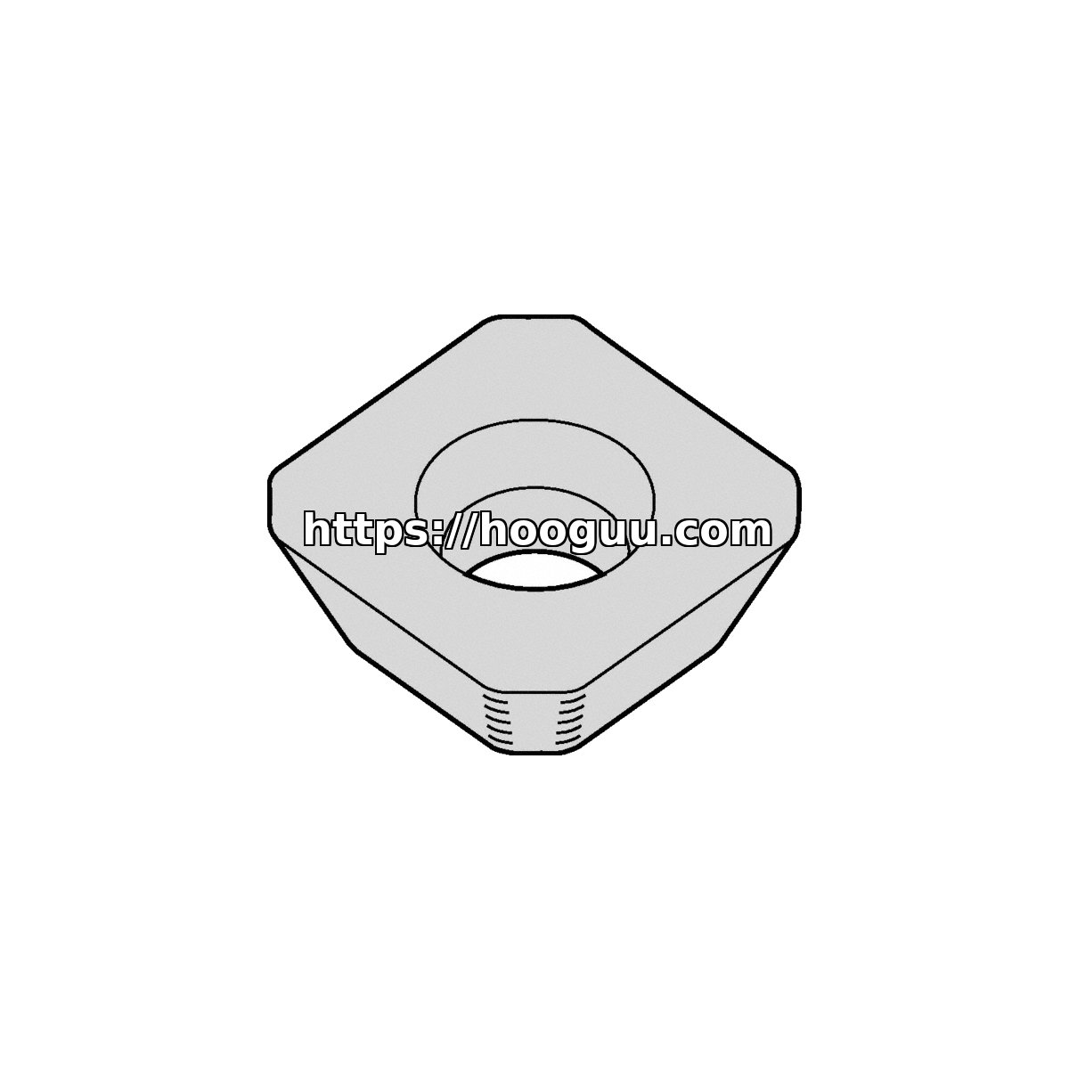 Original Kennametal SEHW1204AFN Carbide Milling Insert - Square | Non-ferrous K68 SEHW1204AFN K68