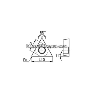 Original Kennametal KB1345 Carbide Turning Insert - Parallelogram 55° | Cast Iron TPGW2151EC TPGW2151EC KB1345
