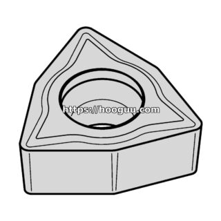 Original Kennametal WCMT3252LF Carbide Turning Insert - Trigon 80° | Non-ferrous KCU10B WCMT3252LF KCU10B