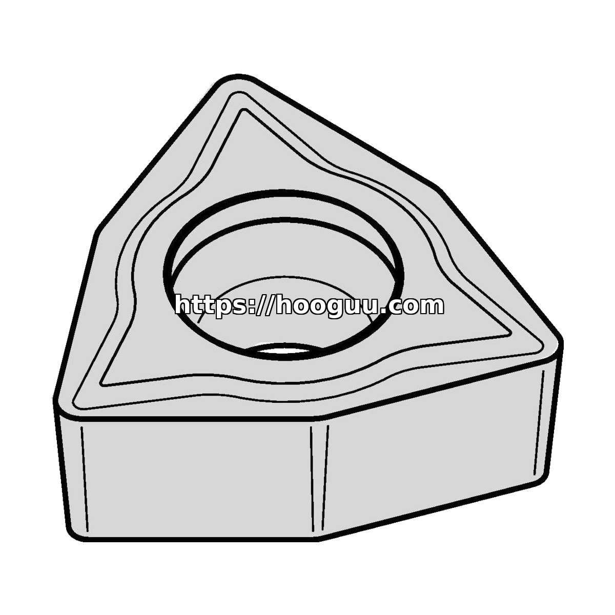 Original Kennametal WCMT3252LF Carbide Turning Insert - Trigon 80° | Non-ferrous KCU10B WCMT3252LF KCU10B