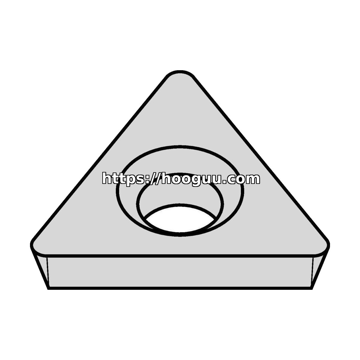 Original Kennametal TDHB12807501 Carbide Turning Insert - Triangle | Titanium KCU10B TDHB12807501 KCU10B