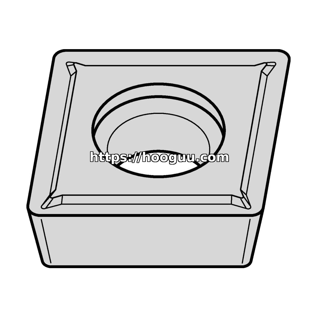Original Kennametal CPMT18151LF Carbide Turning Insert - Diamond 80° | Steel KCP25C CPMT18151LF KCP25C
