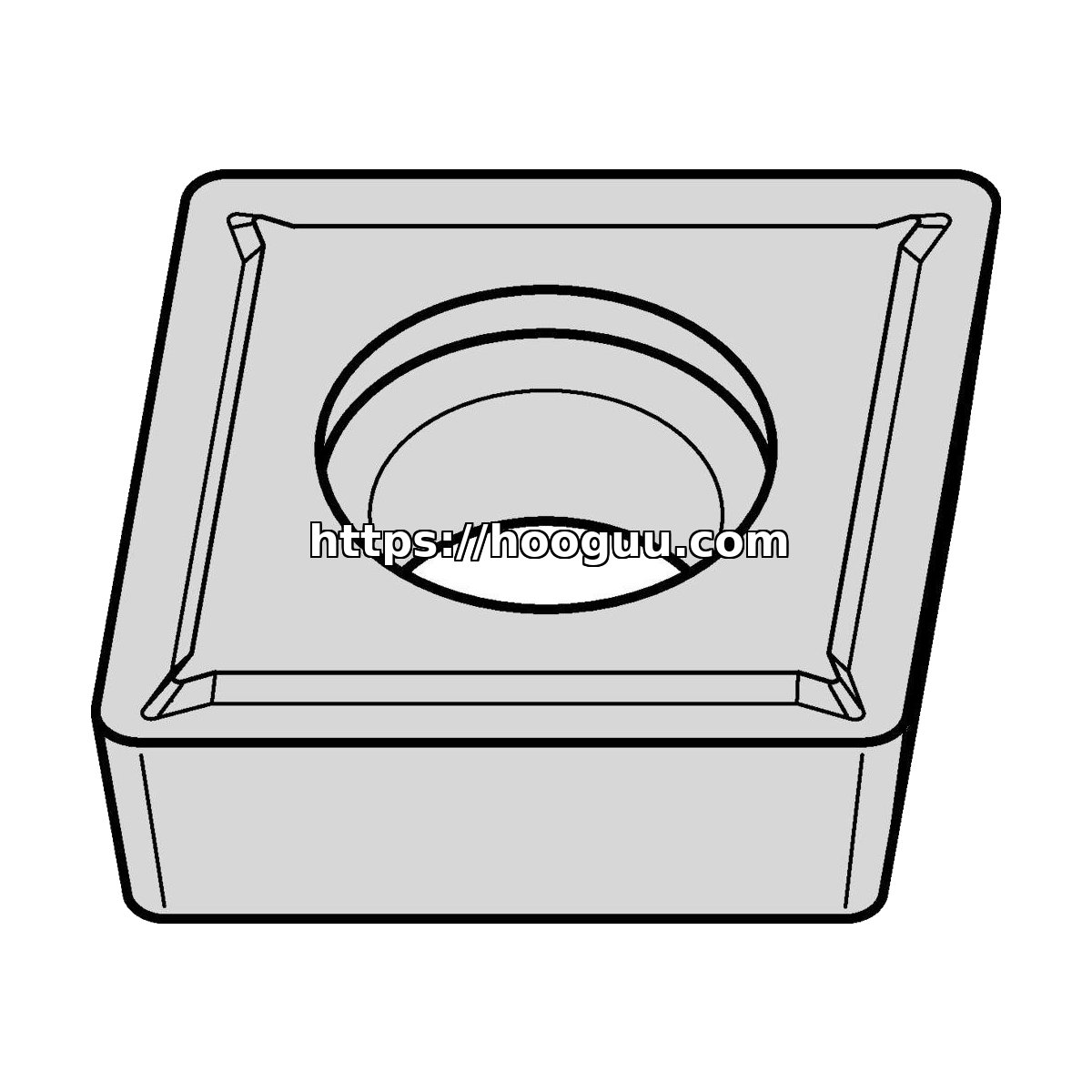 Original Kennametal CCMT431LF Carbide Turning Insert - Diamond 80° | Cast Iron, Non-ferrous KCP25C CCMT431LF KCP25C