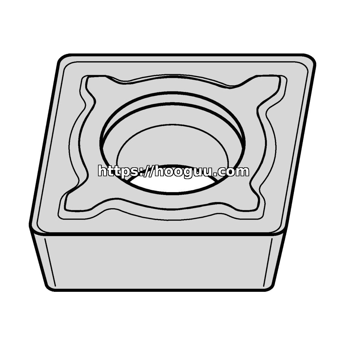 Original Kennametal CPMT2152MF Carbide Turning Insert - Diamond 80° | Steel KCP25C CPMT2152MF KCP25C