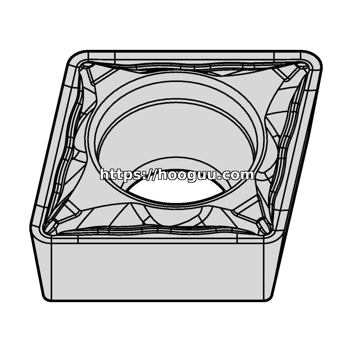 Original Kennametal CPMT2152FP Carbide Turning Insert - Diamond 80° | Steel, Cast Iron KCP25C CPMT2152FP KCP25C