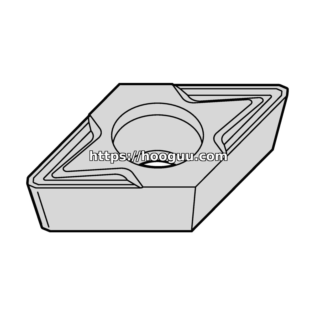 Original Kennametal DCMT3252MW Carbide Turning Insert - Diamond 55° | Steel, Cast Iron KCP25C DCMT3252MW KCP25C