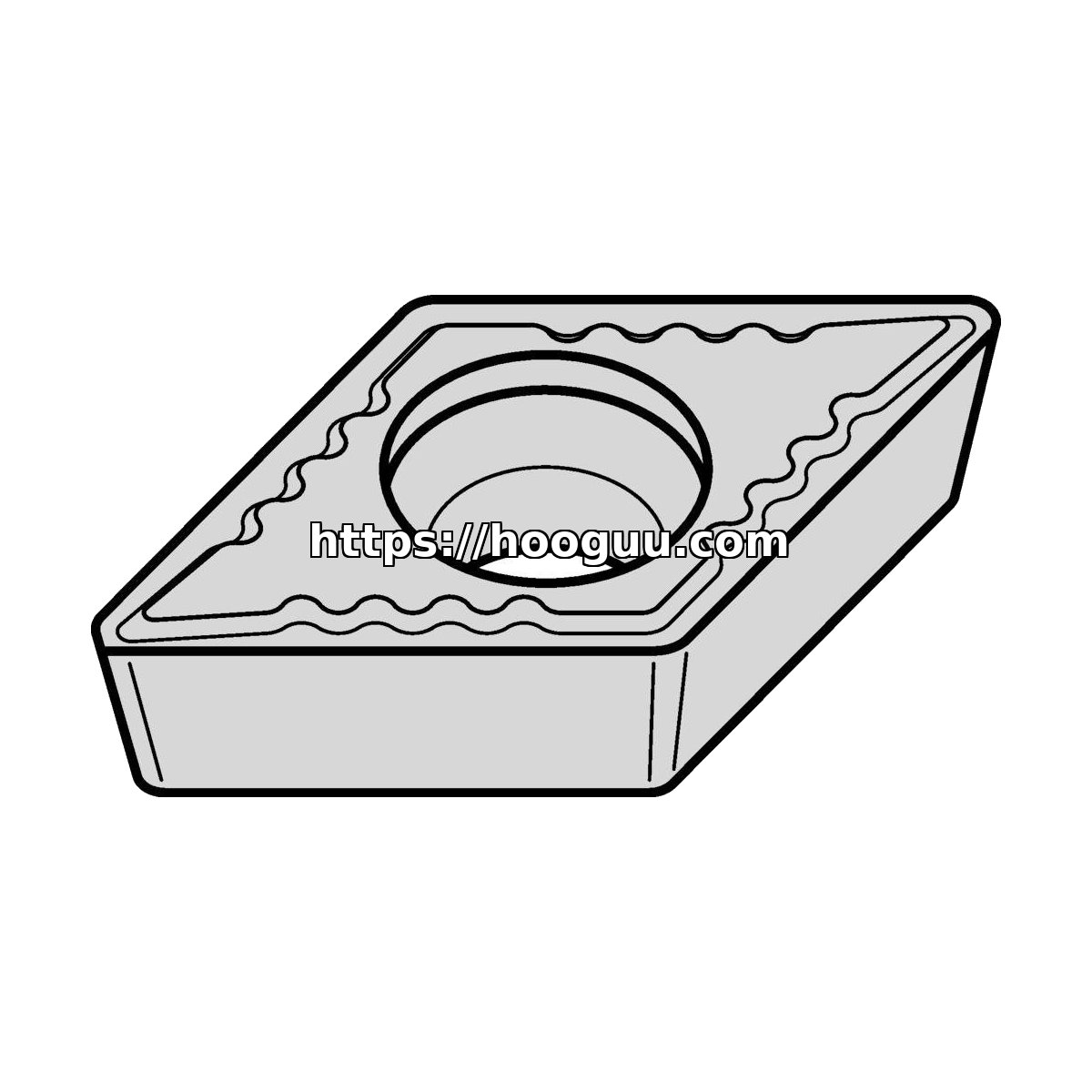 Original Kennametal DPMT2151UF Carbide Turning Insert - Diamond 55° KCP25C DPMT2151UF KCP25C