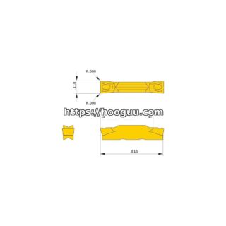 Original Mitsubishi GY2M0300F020NMM VP20RT Carbide Grooving/Parting Insert | Stainless Steel, Ti Alloys