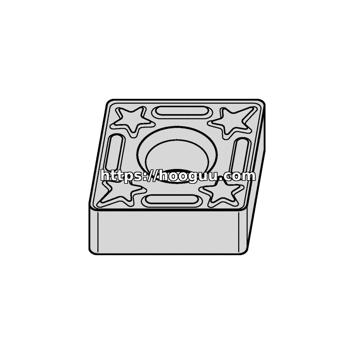 Original Kennametal CNGG432LF Carbide Turning Insert - Diamond 80° | Cast Iron, Non-ferrous KCU10 CNGG432LF KCU10