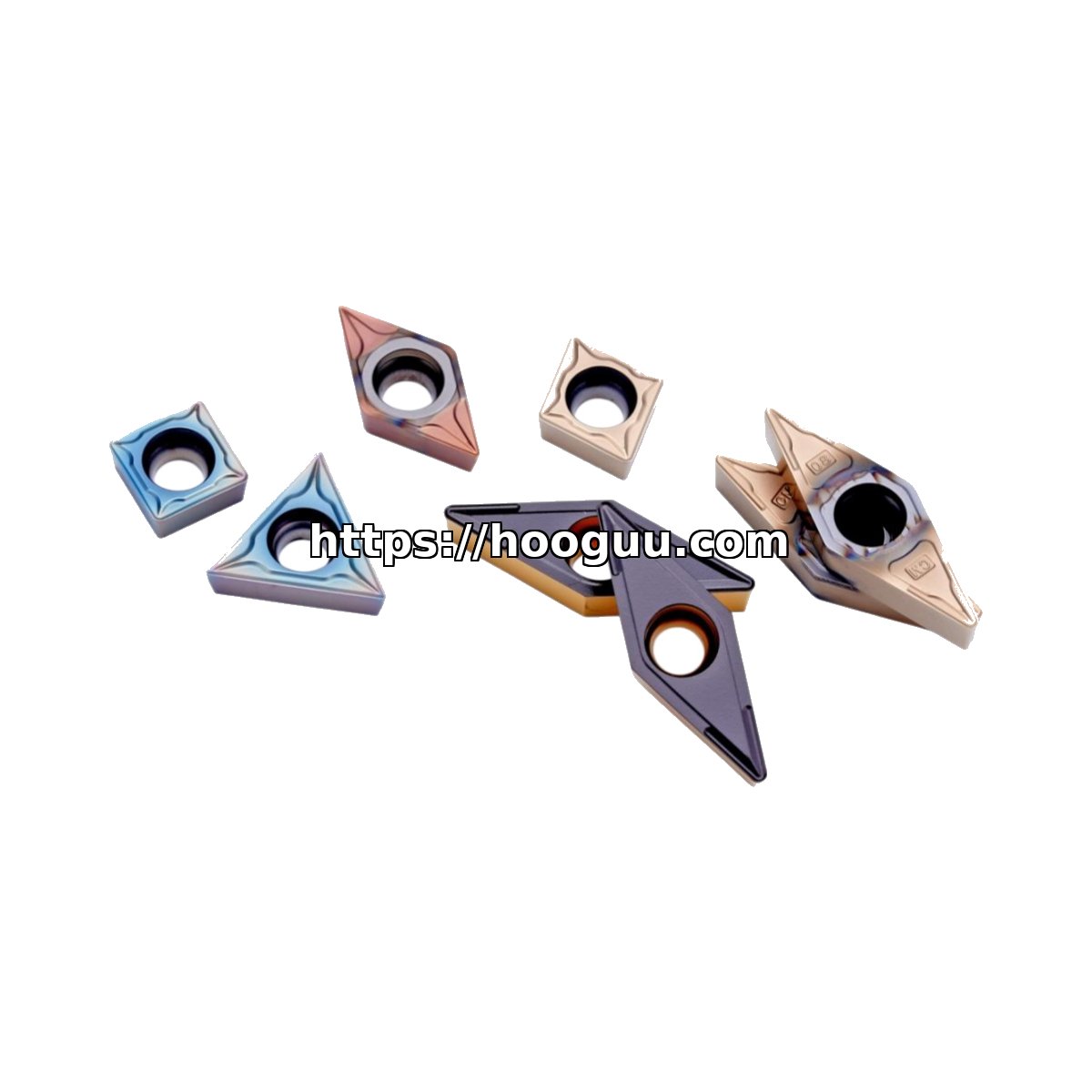 Original HOOGUU VCMT110302-CM Carbide Turning Insert - Diamond 35° | Steel, Stainless Steel CC2130TS VCMT110302-CM CC2130TS
