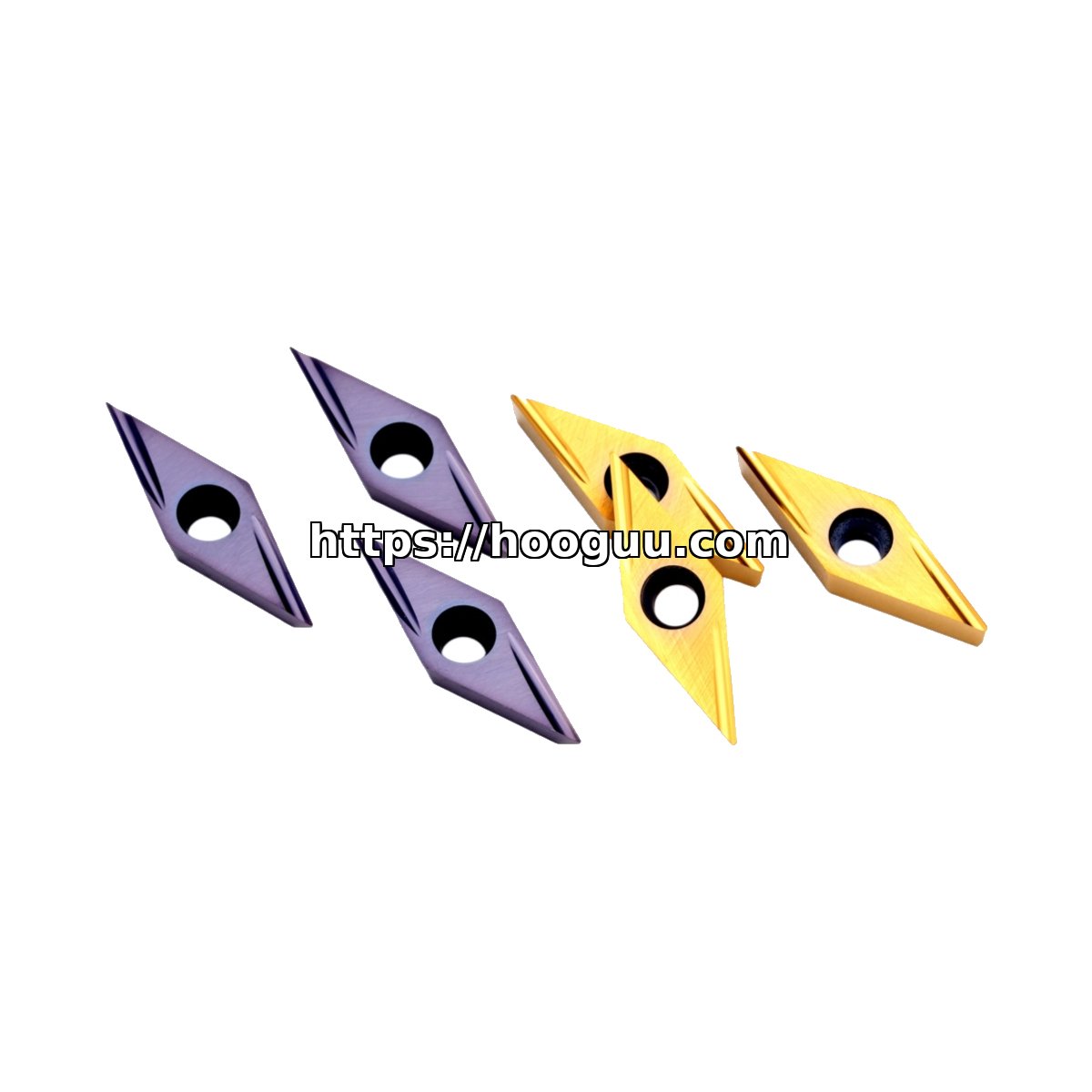 Original HOOGUU VBGT110304FL-U Carbide Turning Insert - Diamond 35° | Steel, Stainless Steel CP6230MS VBGT110304FL-U CP6230MS